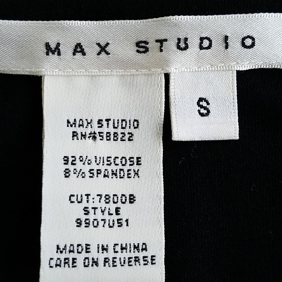 Max Studio Black Dress Small Long Sleeve - Picture 5 of 5
